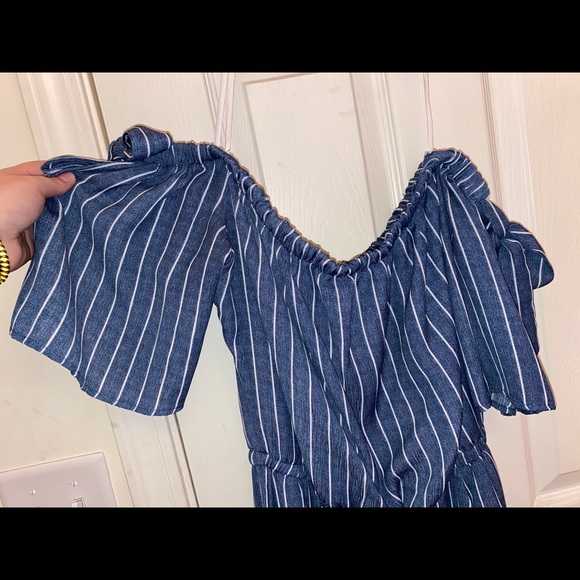 blue & white jumpsuit - Picture 3 of 4